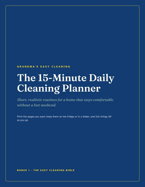 The cover of The 15-Minute Daily Cleaning Planner